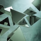 Miniatura fototapety Metaliczne Piramidy w Przestrzeni