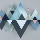 Miniatura fototapety Geometryczne trójkąty i kule