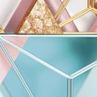 Miniatura fototapety Geometryczne Góry z Marmurem - jakość wydruku i struktura materiału