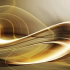 Miniatura fototapety Abstrakcyjne złote fale i linie