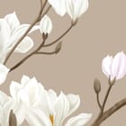 Miniatura fototapety Gałązki magnolii z ptakami - jakość wydruku i struktura materiału