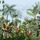 Miniatura fototapety Tropikalna dżungla z kwiatami