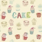 Miniatura fototapety Kolorowe napisy i babeczki