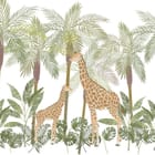 Miniatura fototapety Żyrafy wśród palm w dżungli