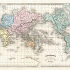 Miniatura fototapety Stara mapa świata z kontynentami