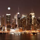 Miniatura fototapety Nocna panorama z wieżowcami