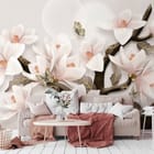 Miniatura fototapety Magnolie na gałęziach - aranżacja w salonie