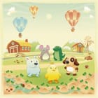 Miniatura fototapety Urocze zwierzęta na łące