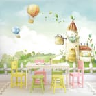 Miniatura fototapety Bajkowy dom z wieżyczką we wnętrzu pokoju dziecka