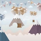 Miniatura fototapety Balony nad górskimi szczytami