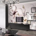 Miniatura fototapety Magnolia z Łabędziem i Wodospadem - aranżacja w salonie