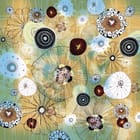 Miniatura fototapety Abstrakcyjne Kwiaty i Geometryczne Wzory