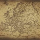 Miniatura fototapety Stara mapa Europy z napisami