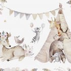 Miniatura fototapety Zwierzęta w tipi i na łące