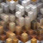 Miniatura fototapety Trójwymiarowe geometryczne sześciany