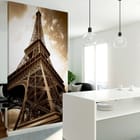 Miniatura fototapety Perspektywa Wieży Eiffla we wnętrzu kuchni