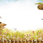 Miniatura fototapety Drogowskaz wśród kwiatów