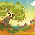 Miniatura fototapety Drzewo z owocami i wzgórza