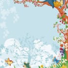 Miniatura fototapety Ptaki na kwitnącym drzewie