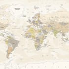 Miniatura fototapety Mapa świata z kontynentami