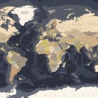 Miniatura fototapety Mapa świata z kontynentami