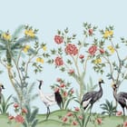 Miniatura fototapety Ptaki wśród kwitnących drzew