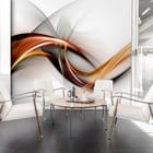 Miniatura fototapety Kolorowe Fale na Białym Tle we wnętrzu biura