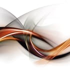 Miniatura fototapety Kolorowe Fale na Białym Tle