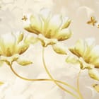 Miniatura fototapety Żółte Magnolie z Delikatnym Tłem