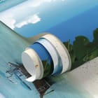 Miniatura fototapety Plaża z łodziami i palmami fragment #1