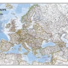 Miniatura fototapety Mapa polityczna Europy z miastami