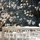 Miniatura fototapety Magnolie na ciemnym tle - aranżacja w kuchni