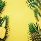 Miniatura fototapety Ananasy i Liście Palmowe