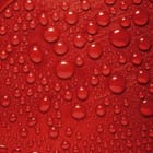 Miniatura fototapety Krople wody na czerwonym tle