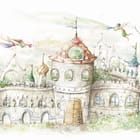 Miniatura fototapety Bajkowy zamek z wieżami