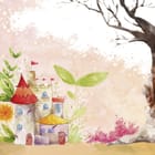 Miniatura fototapety Bajkowy zamek z wieżami