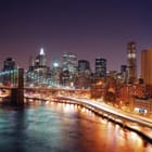 Miniatura fototapety Nocna Panorama z Mostem