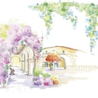 Miniatura fototapety Kwiaty na pergoli i łukach