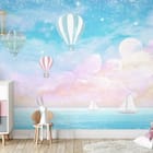 Miniatura fototapety Balony nad Morzem - aranżacja w pokoju dziecka