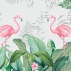 Miniatura fototapety Flamingi wśród liści