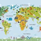 Miniatura fototapety Mapa świata dla dzieci