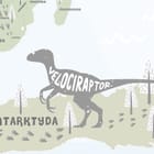 Miniatura fototapety Mapa świata z dinozaurami - jakość wydruku i struktura materiału
