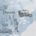 Miniatura fototapety Mapa świata z oceanami dla dzieci - realne zdjęcie w rolce
