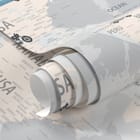 Miniatura fototapety Mapa świata z pojazdami - realne zdjęcie w rolce