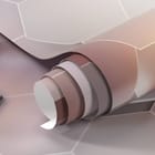 Miniatura fototapety Trójwymiarowe panele heksagonalne - realne zdjęcie w rolce