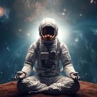 Miniatura fototapety Astronauta w Medytacji na Planecie