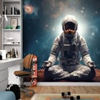 Miniatura fototapety Astronauta w Medytacji na Planecie - aranżacja w pokoju nastolatka