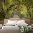 Miniatura fototapety Leśne gęstwiny i piaszczysta droga we wnętrzu sypialni