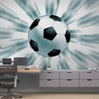 Miniatura fototapety Dynamika Piłki Nożnej w Ruchu - aranżacja w pokoju nastolatka