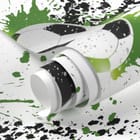 Miniatura fototapety Piłka nożna z kolorowymi plamami - realne zdjęcie w rolce